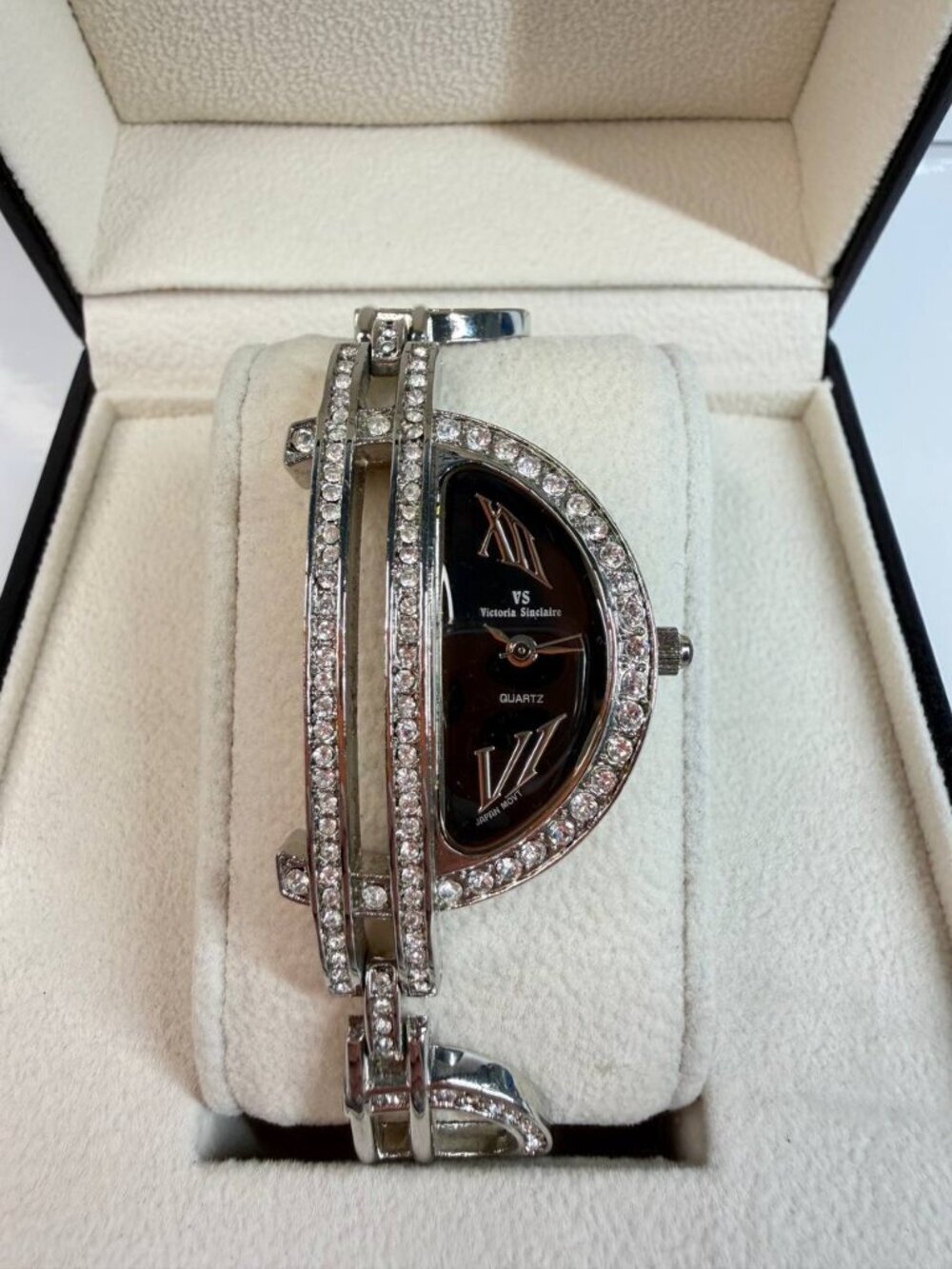 Victoria Sinclaire (VS) Crystal Accent Bracelet Watch - Picture 4 of 15